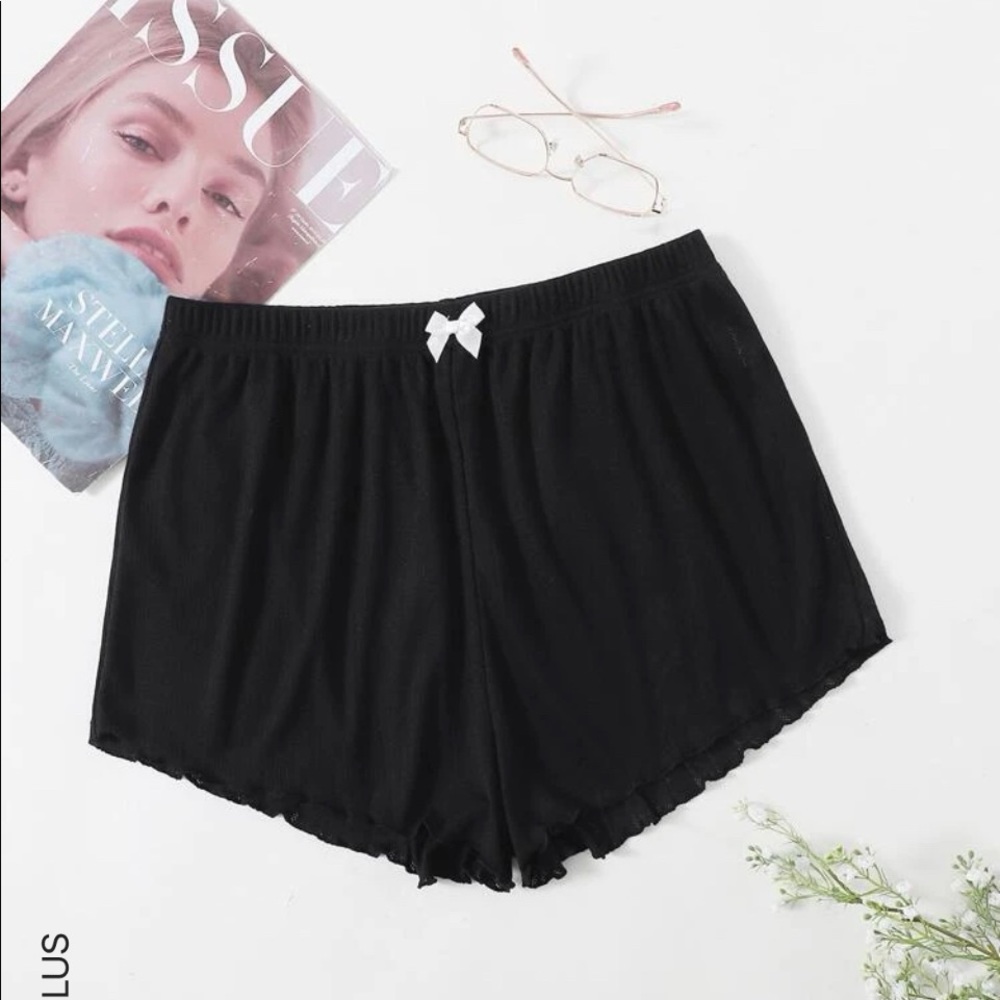 Black pajama shorts